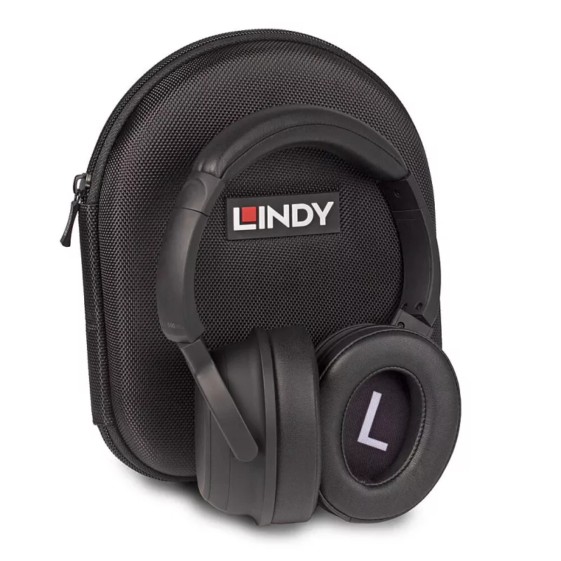 Lindy LH500XW+ Zestaw słuchawkowy przewodowy i bezprzewodowy Opaska na głowę Muzyka USB Typu-C Bluetooth Czarny