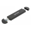 Obudowa SSD Manhattan M.2 NVMe SATA USB-C USB-A 10 Gb/s czarna