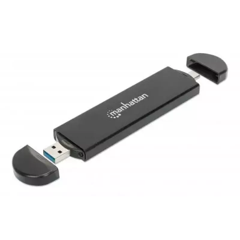 Obudowa SSD Manhattan M.2 NVMe SATA USB-C USB-A 10 Gb/s czarna