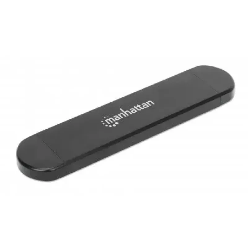 Obudowa SSD Manhattan M.2 NVMe SATA USB-C USB-A 10 Gb/s czarna