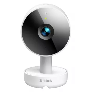 Kamera Wi-Fi D-Link 2K QHD do użytku wewnętrznego DCS-8350LH, kamera IP, wewnętrzna, przewodowa i bezprzewodowa, Amazon Alexa i Asystent Google, na biurko, biała
