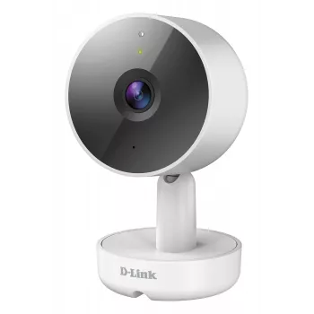 Kamera Wi-Fi D-Link 2K QHD do użytku wewnętrznego DCS-8350LH, kamera IP, wewnętrzna, przewodowa i bezprzewodowa, Amazon Alexa i Asystent Google, na biurko, biała