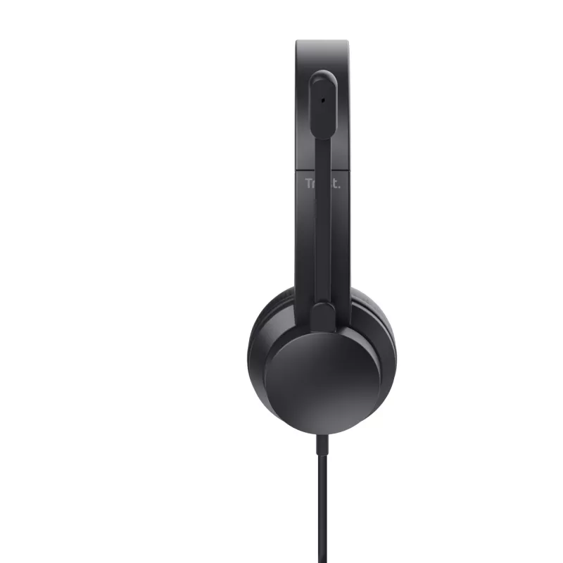Trust HS-201 Zestaw słuchawkowy Przewodowy Nagłowny Biuro/Call center USB Typ-A Czarny