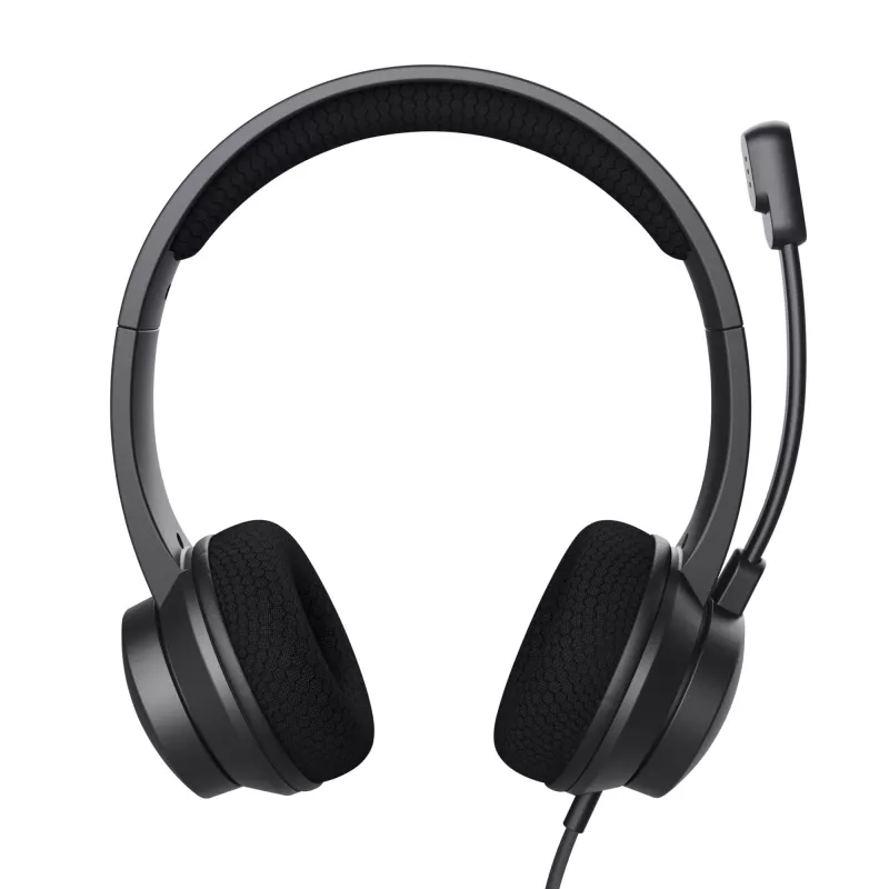 Słuchawki Trust HS-260 przewodowe na szyję do biura / call center USB Type-A czarny
