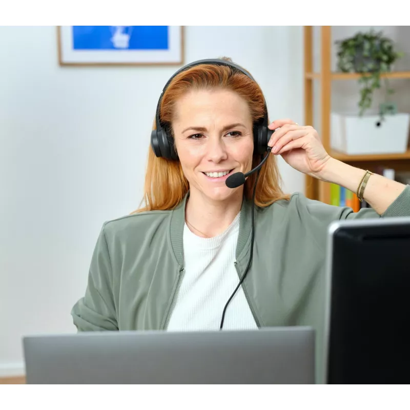 Słuchawki Trust HS-260 przewodowe na szyję do biura / call center USB Type-A czarny