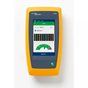 Tester skrętki Fluke LIQ-100 z obsługą RJ-45/USB, maks. długość 305 m, bateria Li-Ion 6400 mAh