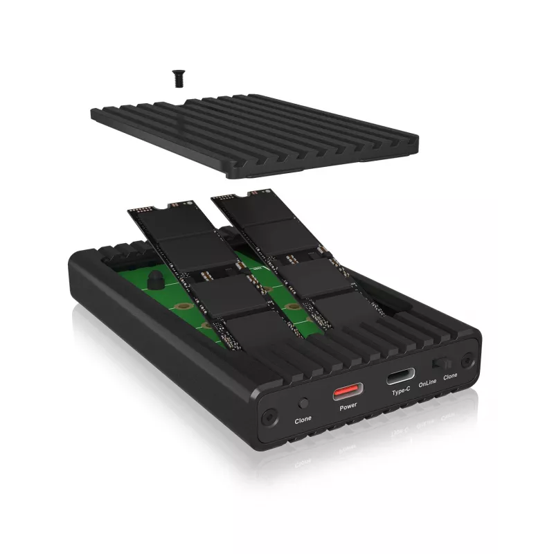 ICY BOX IB-2817MCL-C31 Obudowa SSD Czarna M.2 Zasilana przez USB