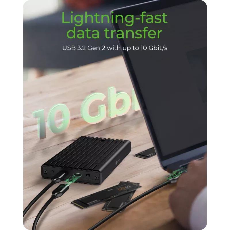 ICY BOX IB-2817MCL-C31 Obudowa SSD Czarna M.2 Zasilana przez USB