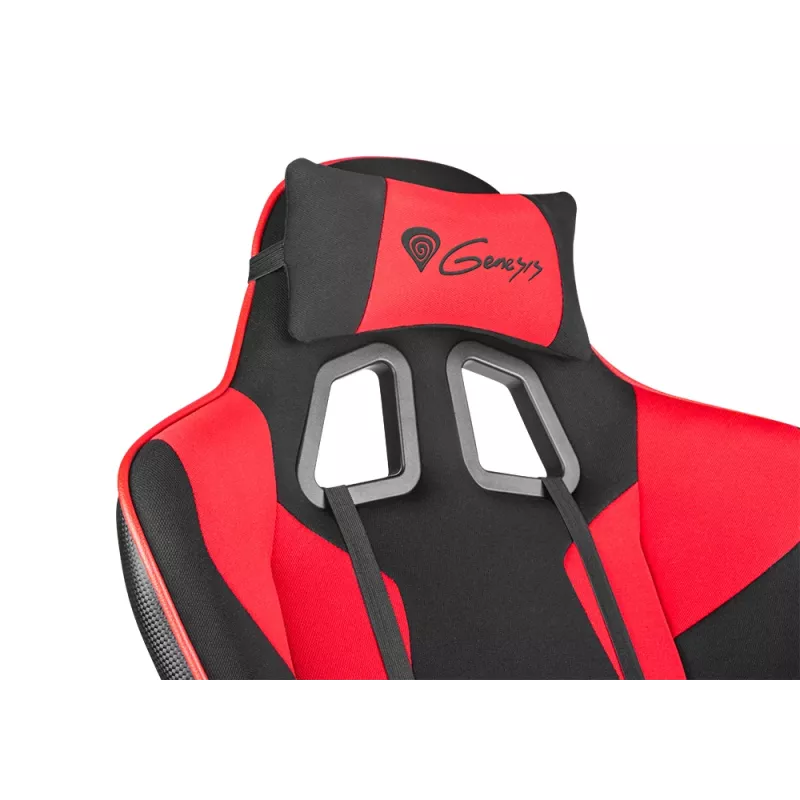 Fotel gamingowy GENESIS SX77 Wyściełane siedzisko Czarny, czerwony