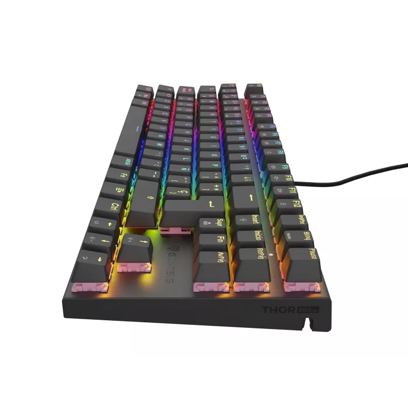 Klawiatura gamingowa GENESIS Thor 303 TKL USB QWERTY hiszpańska czarna