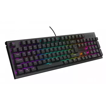 Genesis Thor 303 Klawiatura Gamingowa USB QWERTZ Niemiecka Czarna Mechaniczna RGB