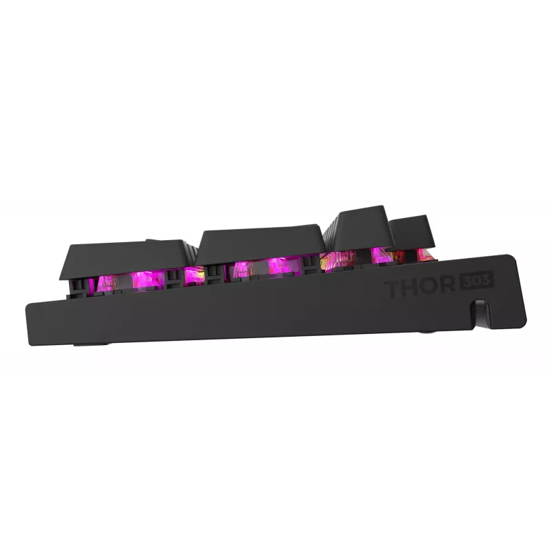 Genesis Thor 303 Klawiatura Gamingowa USB QWERTZ Niemiecka Czarna Mechaniczna RGB