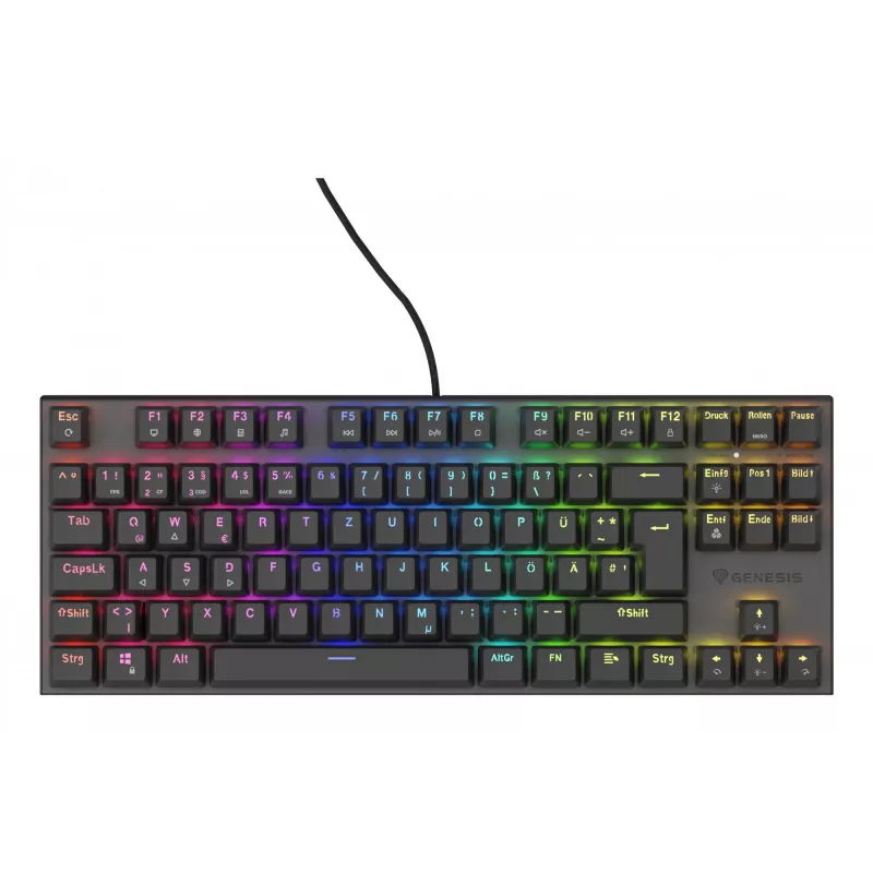 GENESIS Thor 303 TKL klawiatura Gaming USB QWERTZ niemiecki czarny