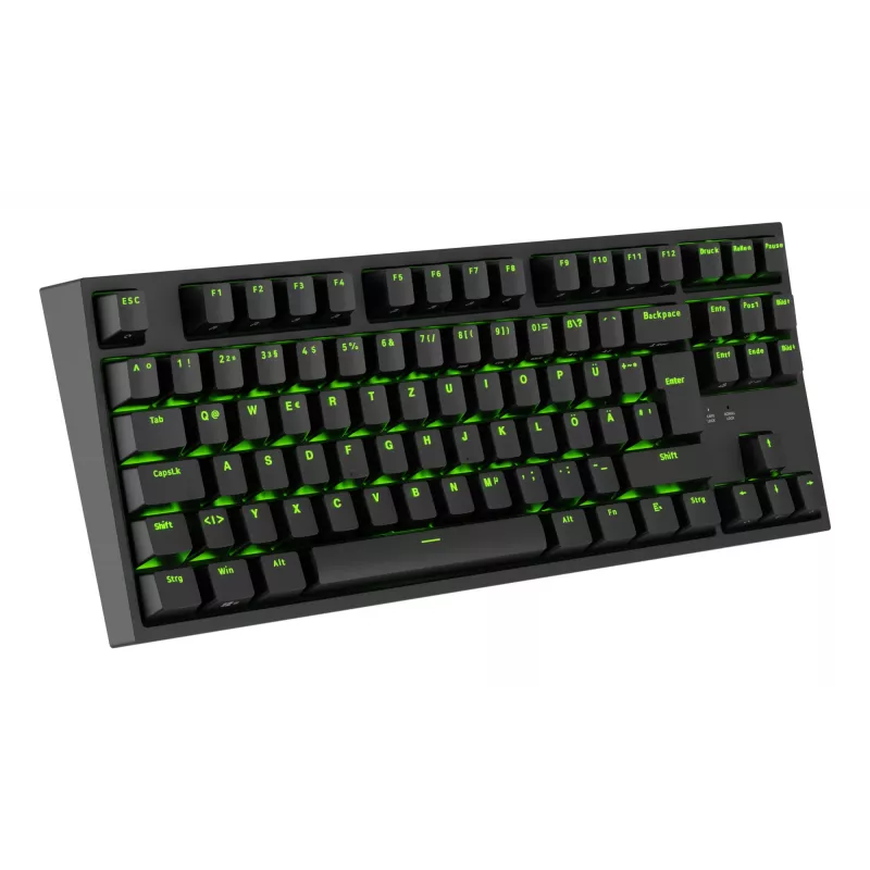 Klawiatura GENESIS Thor 404 TKL Gaming USB QWERTZ Niemiecka Czarna