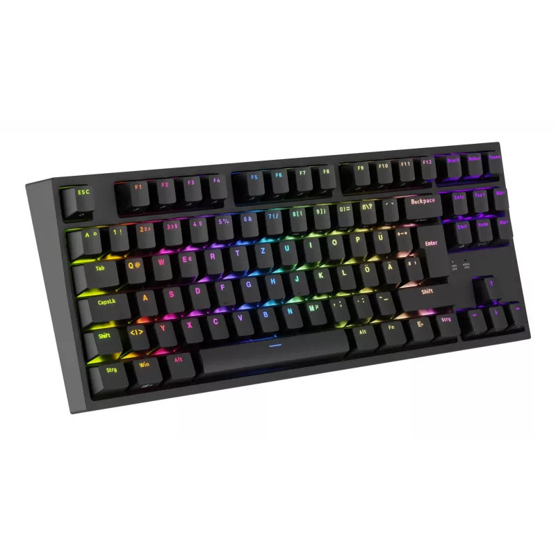 Klawiatura GENESIS Thor 404 TKL Gaming USB QWERTZ Niemiecka Czarna