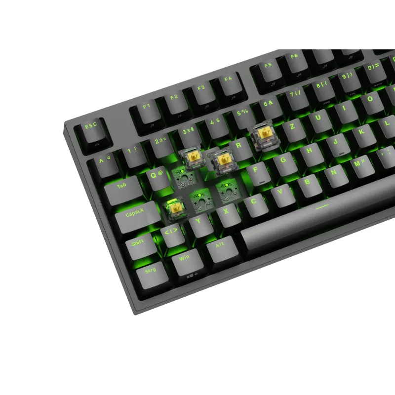 Klawiatura GENESIS Thor 404 TKL Gaming USB QWERTZ Niemiecka Czarna