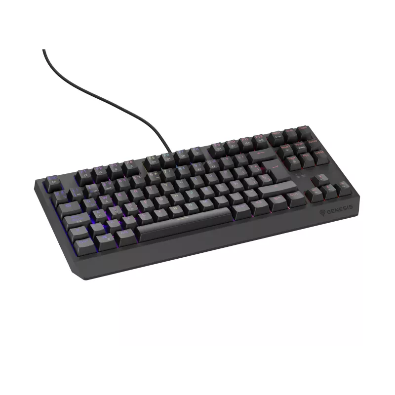 Klawiatura GENESIS Thor 230 TKL Gaming USB QWERTY Hiszpańska Czarna