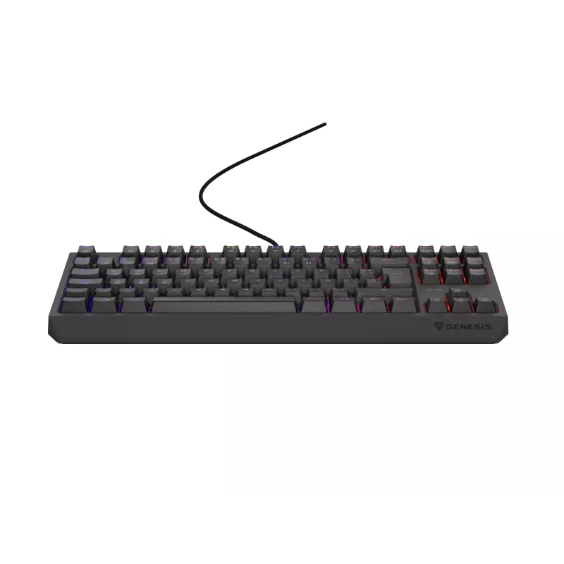 Klawiatura GENESIS Thor 230 TKL Gaming USB QWERTY Hiszpańska Czarna