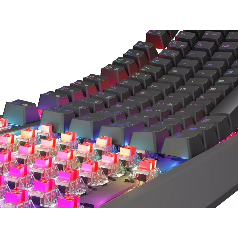 Klawiatura GENESIS Thor 230 TKL Gaming USB QWERTY Hiszpańska Czarna