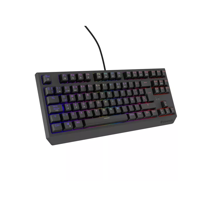 Klawiatura GENESIS Thor 230 TKL Gaming USB QWERTY Hiszpańska Czarna