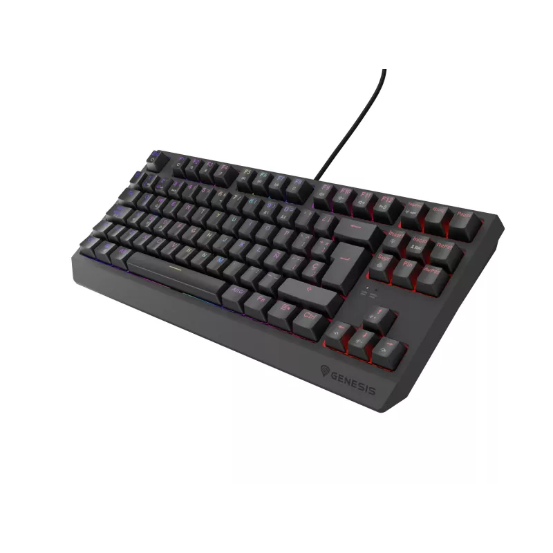 Klawiatura GENESIS Thor 230 TKL Gaming USB QWERTY Hiszpańska Czarna