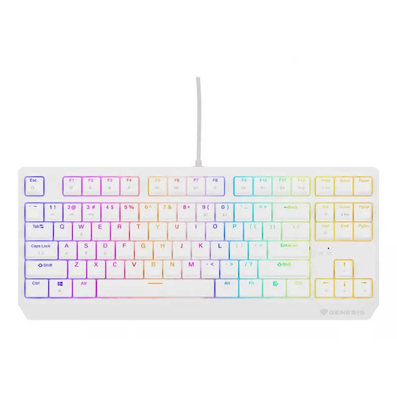 GENESIS Thor 230 TKL klawiatura Gaming USB QWERTY US English Biała