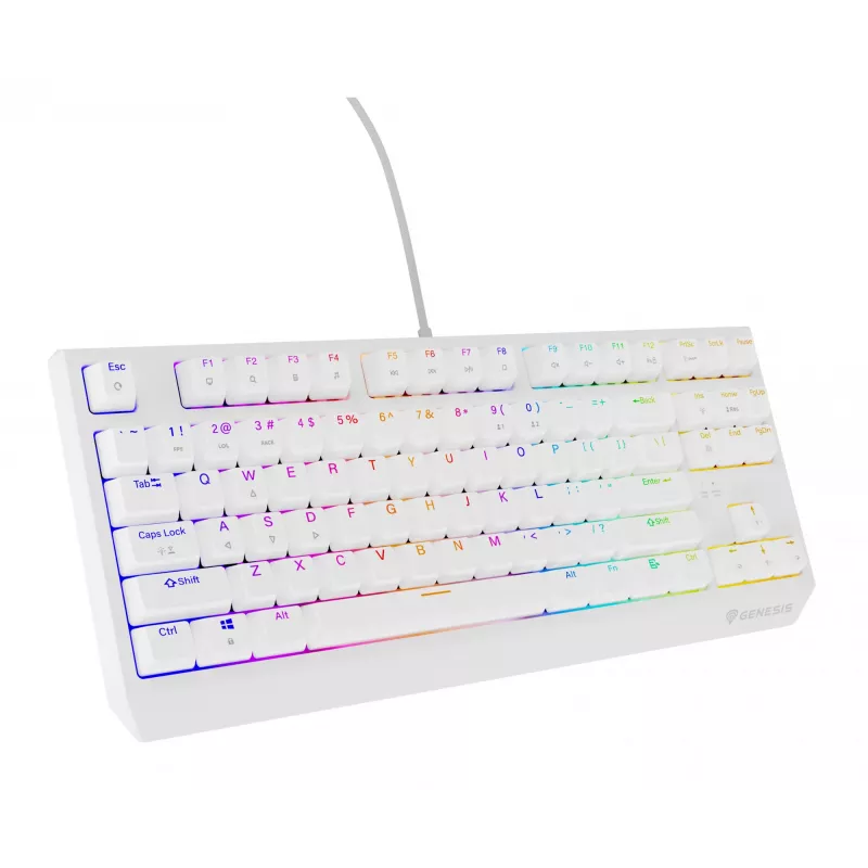 GENESIS Thor 230 TKL klawiatura Gaming USB QWERTY US English Biała