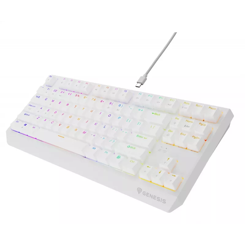 GENESIS Thor 230 TKL klawiatura Gaming USB QWERTY US English Biała