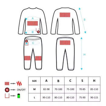 Kamizelka ochronna Glovii GXBL do jazdy na nartach i snowboardzie, unisex, L, czarna, oddychająca, akumulator