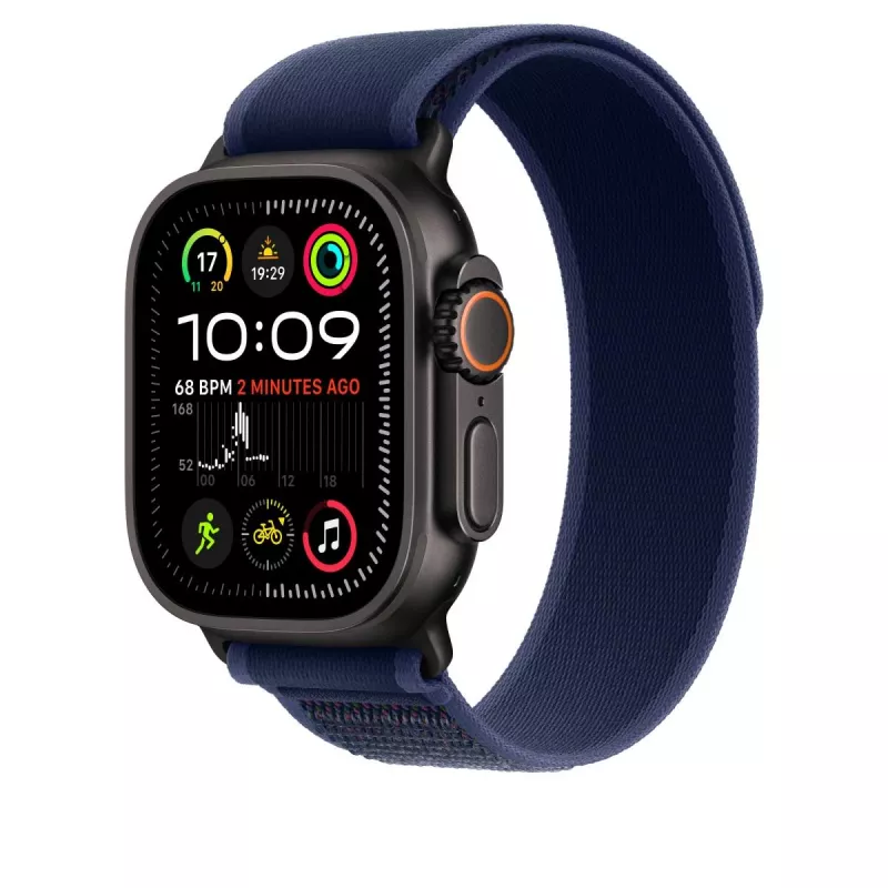APPLE 49mm Niebieska pętla Trail - S/M - Tytanowe wykończenie w kolorze czarnym