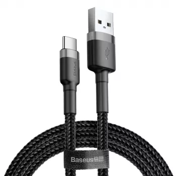 Kabel danych BASEUS Cafule - USB typu A na typ C - 2 m - Czarny
