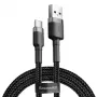 Kabel danych BASEUS Cafule - USB typu A na typ C - 2 m - Czarny