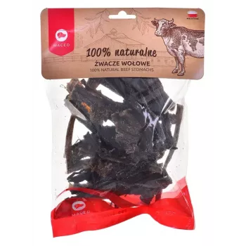 Chew MACED Beef Rumen 200 g — naturalny, jednoskładnikowy gryzak dla psa do pielęgnacji zębów, smak wołowy