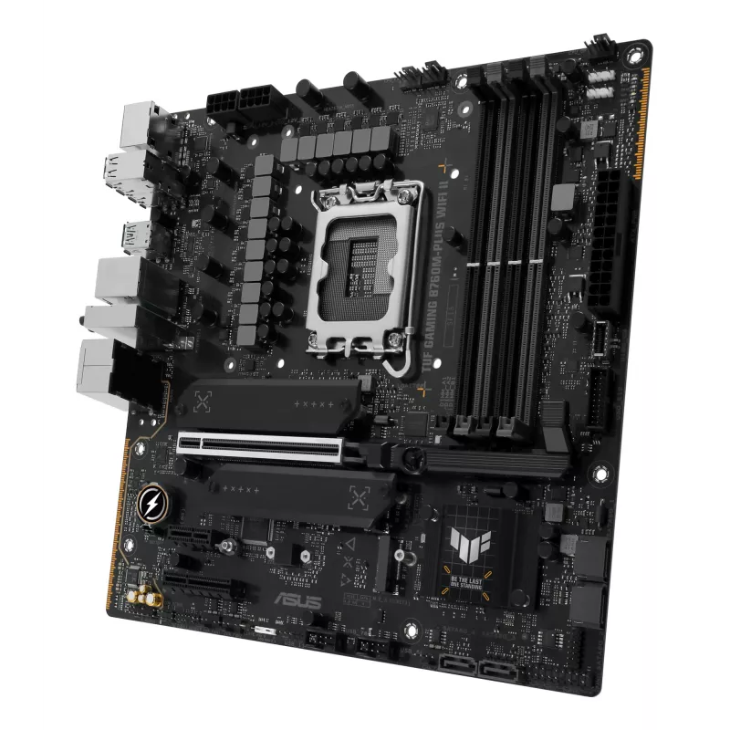Płyta główna ASUS TUF GAMING B760M-PLUS WIFI II — Intel B760, LGA 1700, micro ATX, DDR5, 4 DIMM, Wi‑Fi 6E, 2.5 Gb LAN