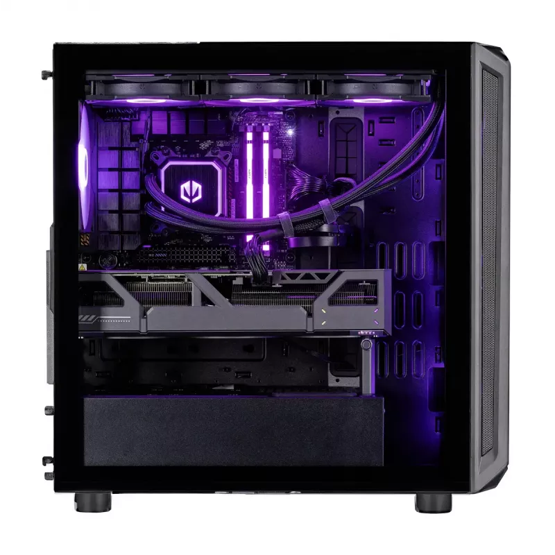 Komputer stacjonarny ActiveJet MIDI Tower AMD Ryzen 7 9700X, 32GB DDR5 6000MHz, 1TB SSD, Radeon RX 9060 XT 16GB, Windows 11 Pro, 850W, Czarny
