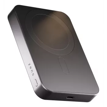 ZENS Powerbank cienki Qi2 Al 10000mAh Czarny