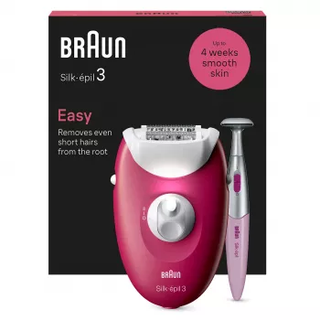 Epilator Braun Silk-épil 3 SE3-202, 20 pęset, zasilany sieciowo, Berry