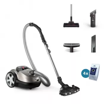 Philips 8000 series XD8152/12 odkurzacz 4 L Cylinder vacuum Dry 900 W Dust bag
