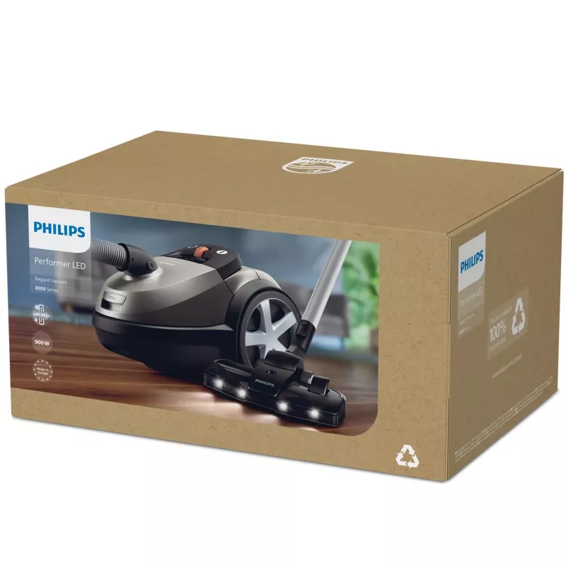 Philips 8000 series XD8152/12 odkurzacz 4 L Cylinder vacuum Dry 900 W Dust bag