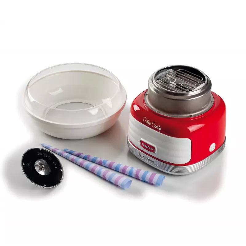 Ariete Cotton Candy maszynka do waty cukrowej, 450 W, czerwony, czerwony, twarde cukierki, cukier granulowany, 500 W, 280 mm, 280 mm, 265 mm