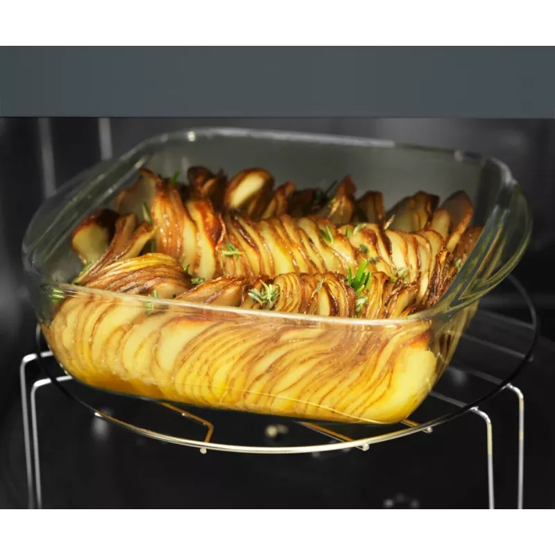 Kuchenka mikrofalowa z grillem nablatowa Electrolux EMZ421MMTI — 800 W, 20 l, tytanowa, talerz obrotowy 270 mm