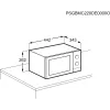 Kuchenka mikrofalowa z grillem nablatowa Electrolux EMZ421MMTI — 800 W, 20 l, tytanowa, talerz obrotowy 270 mm