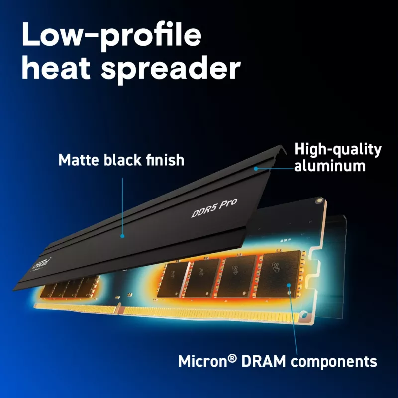 Pamięć MICRON / CRUCIAL - Crucial Pro - DDR5-5600 UDIMM - Zestaw 128 GB (64 GB x2)