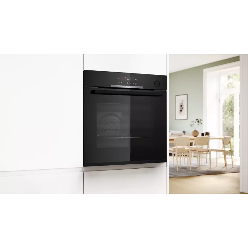 Piekarnik elektryczny do zabudowy Bosch Serie 4 HRG312BB4, 71 L, 3600 W, czarny, sterowanie dotykowe, A+