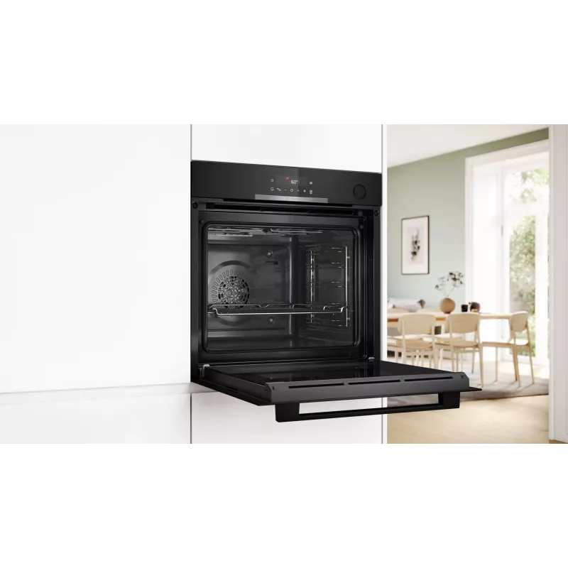 Piekarnik elektryczny do zabudowy Bosch Serie 4 HRG312BB4, 71 L, 3600 W, czarny, sterowanie dotykowe, A+
