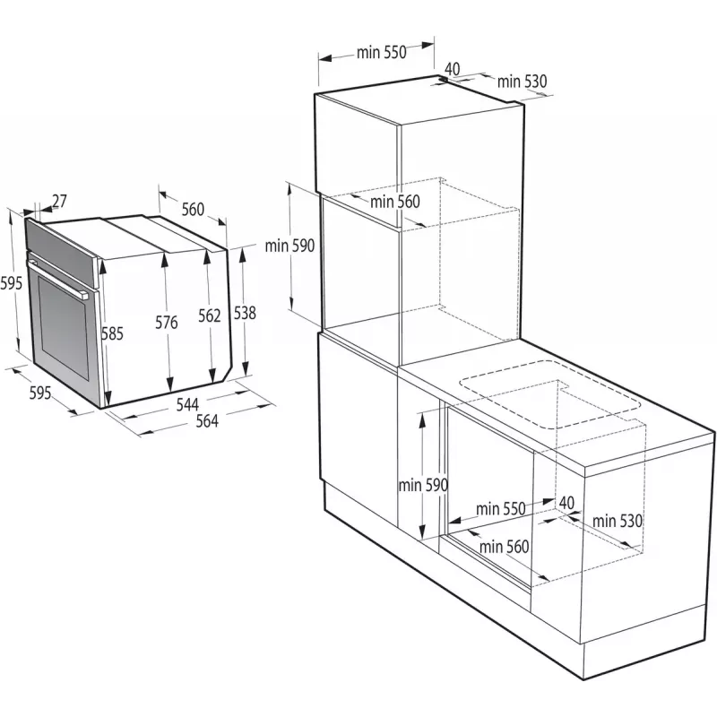 Piekarnik do zabudowy Gorenje BO6737E02BG, wielofunkcyjny