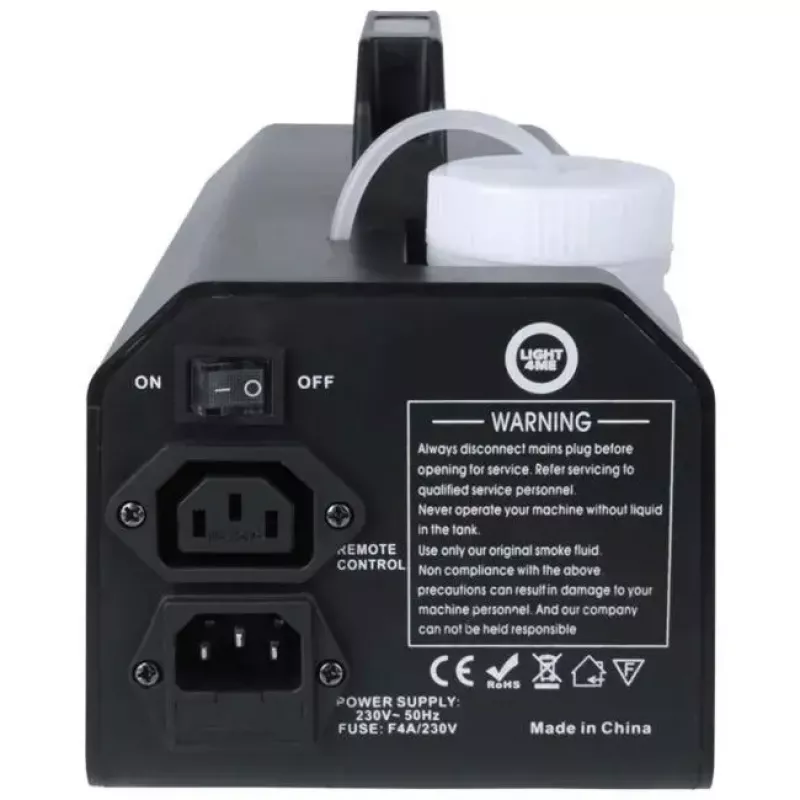 Wytwornica dymu Light4Me GIG SET 1 400W LED — generator dymu z oświetleniem LED 400 W, IP20, zestaw zawiera generator dymu i mgły