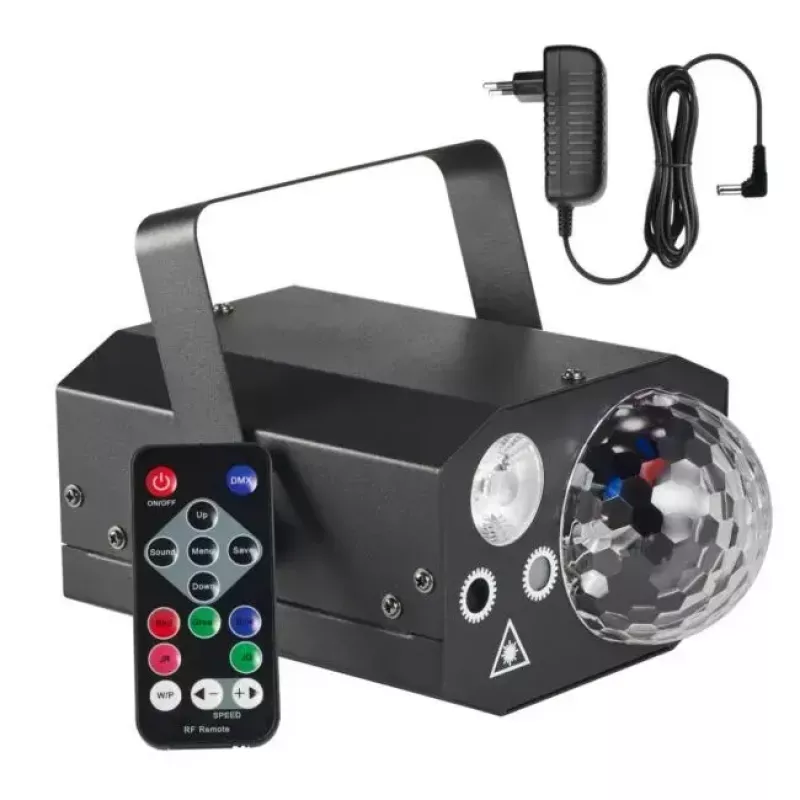 Wytwornica dymu Light4Me GIG SET 1 400W LED — generator dymu z oświetleniem LED 400 W, IP20, zestaw zawiera generator dymu i mgły