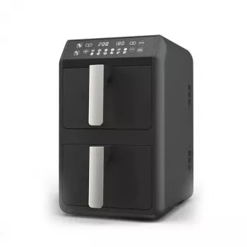 Elektryczna frytkownica beztłuszczowa Maestro MR-761, pojemność 10 l, 2400 W, 12 programów, 80–200°C, podwójna konstrukcja, czarny