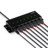 Lindy 7 Port USB 2.0 Metal Hub, USB 2.0 Type-B, USB 2.0, 480 Mbit/s, czarny, metal, 1.8 m